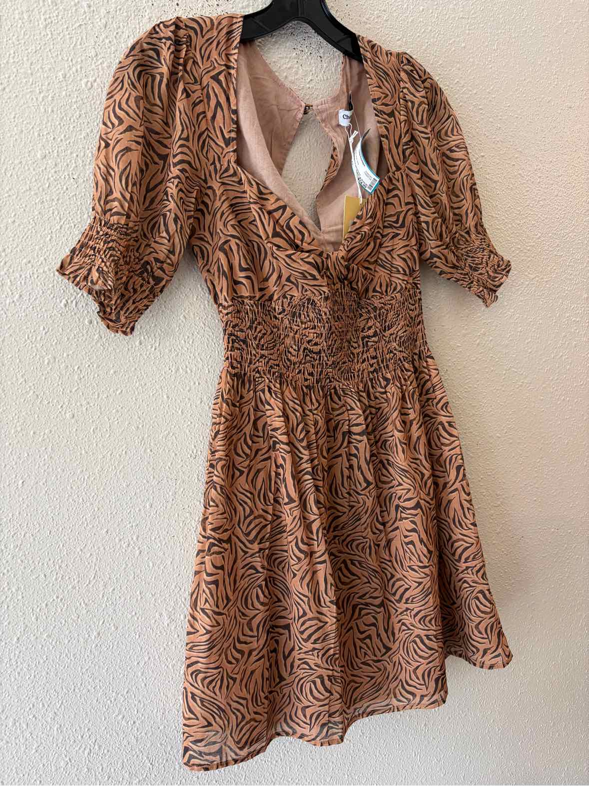 Charlie Holiday Light Brown Multi Size XS Dress