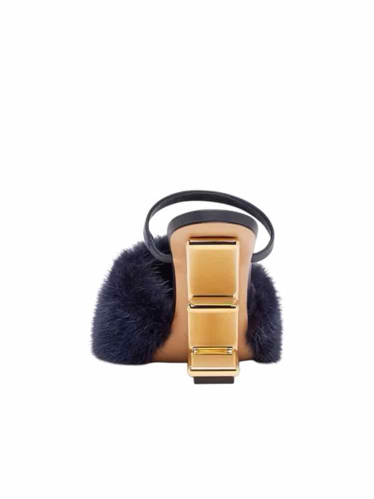 Fendi Navy and Gold Size 39 Shoes