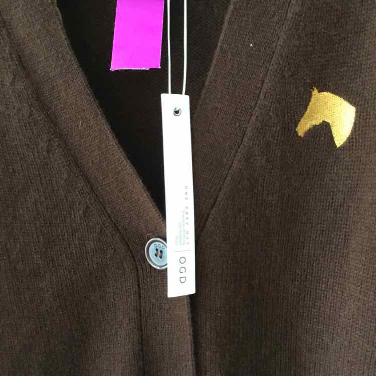 OGD Brown and Gold Size S Cardigan