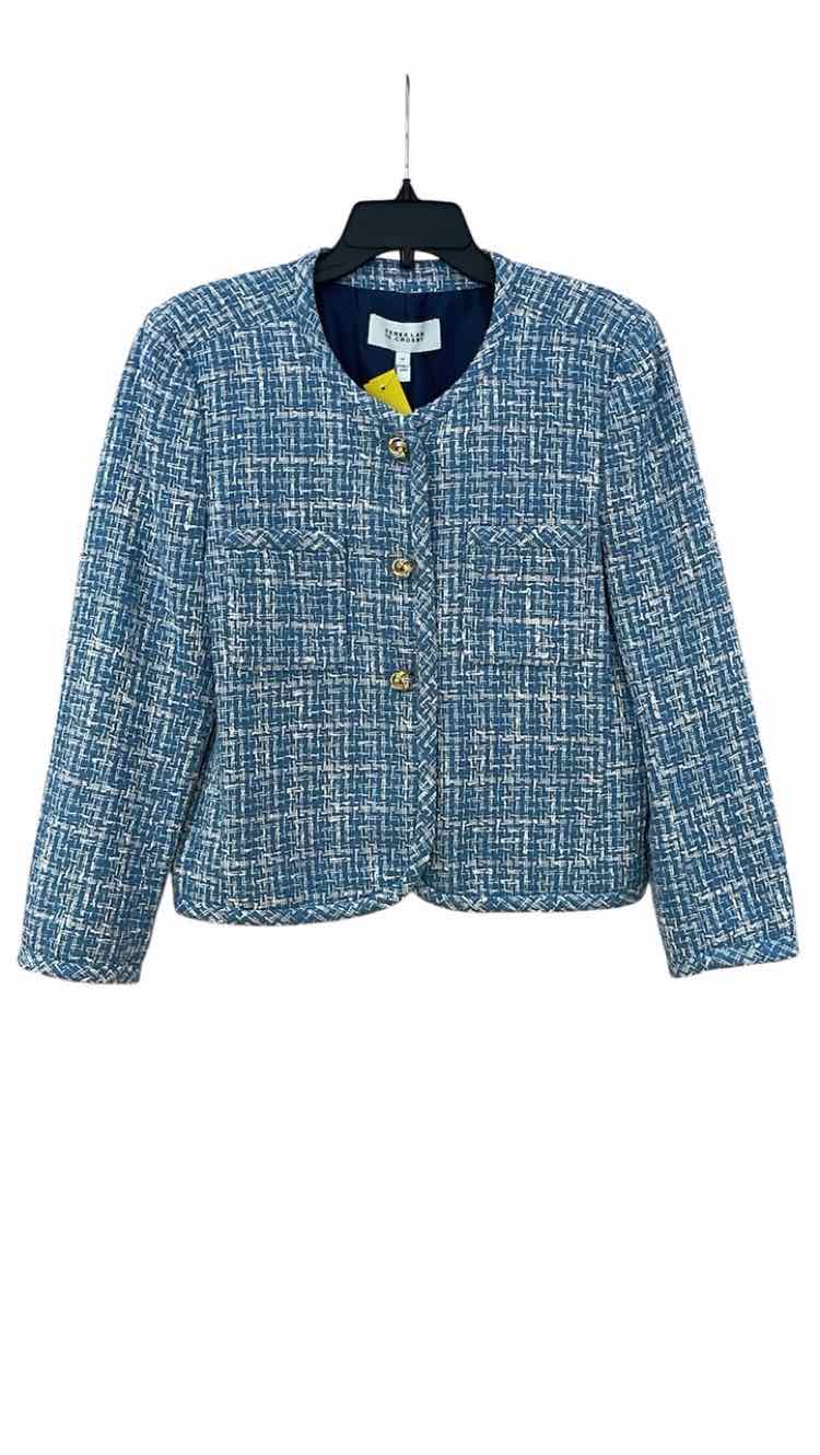 Derek Lam 10 Crosby Blue/White Size 10 Jacket