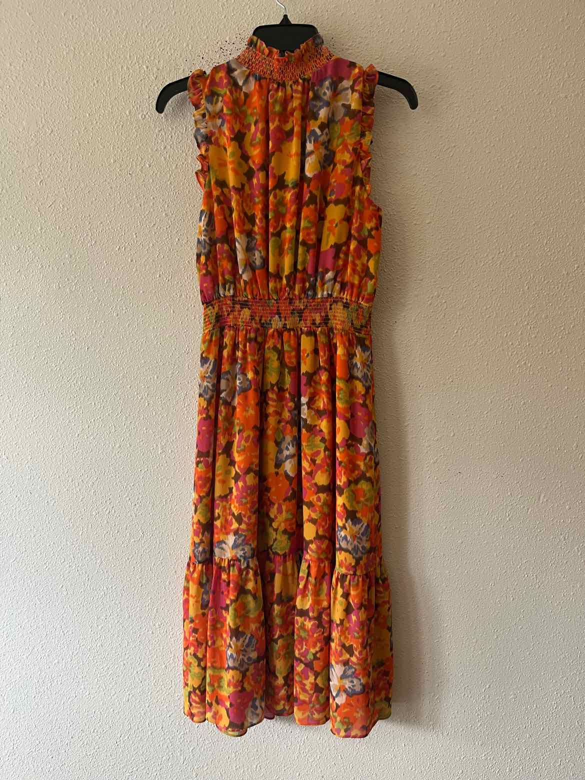 J Crew Orange Multi Size S Dress