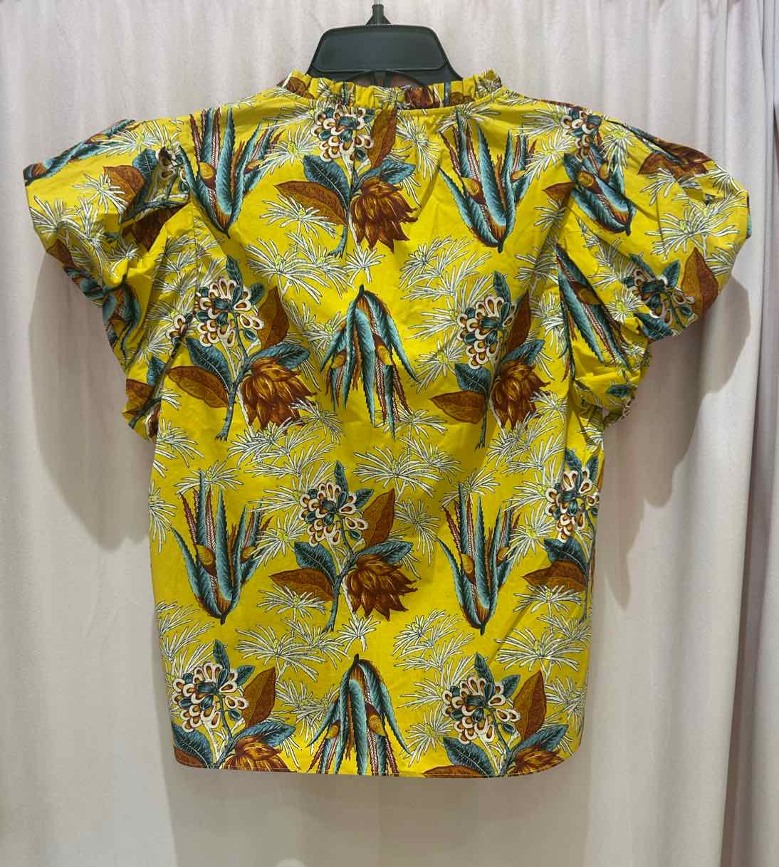 ULLA JOHNSON Yellow Multi Size 8 Shirt