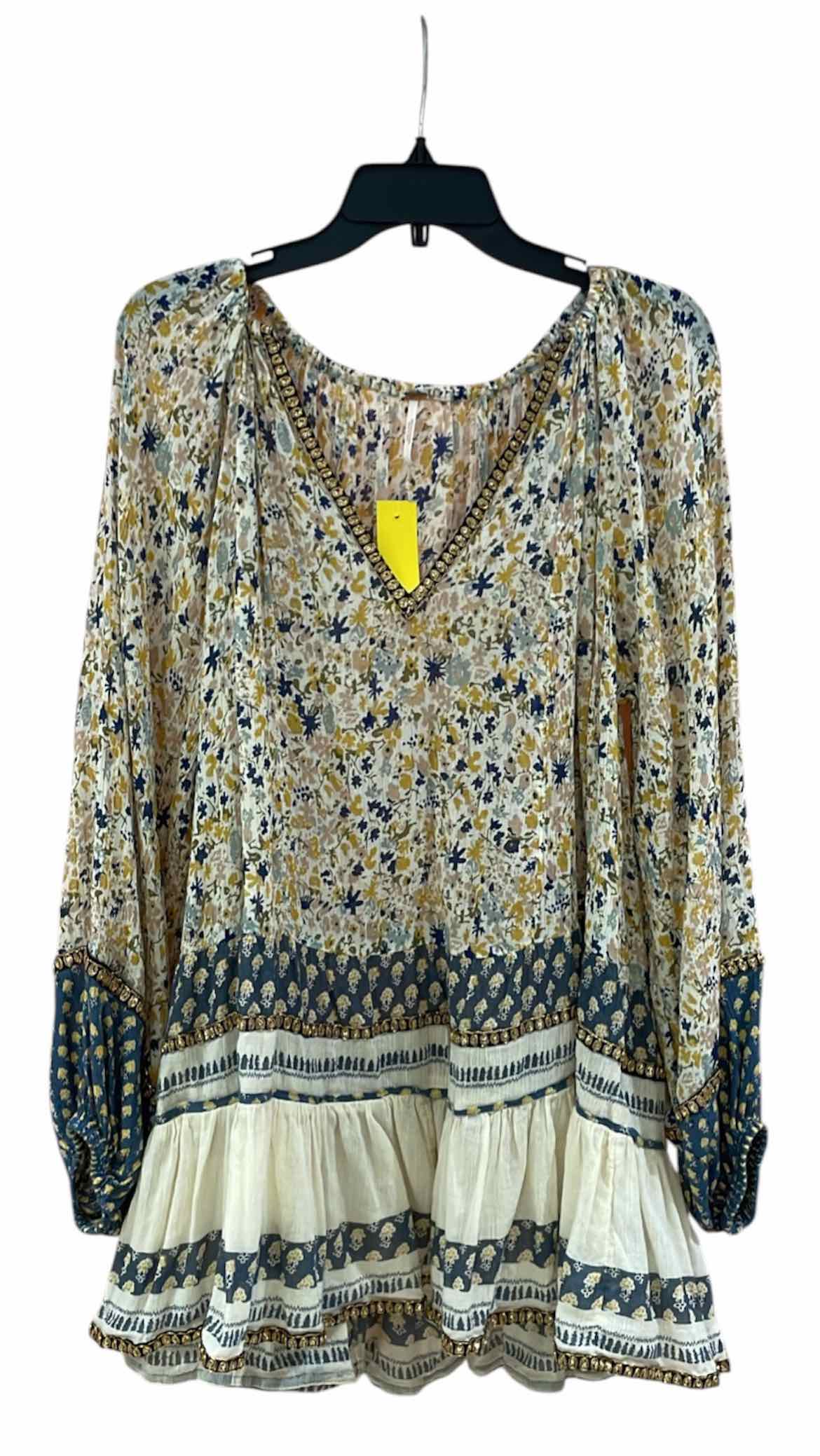 Free People White Multi Size M Dress