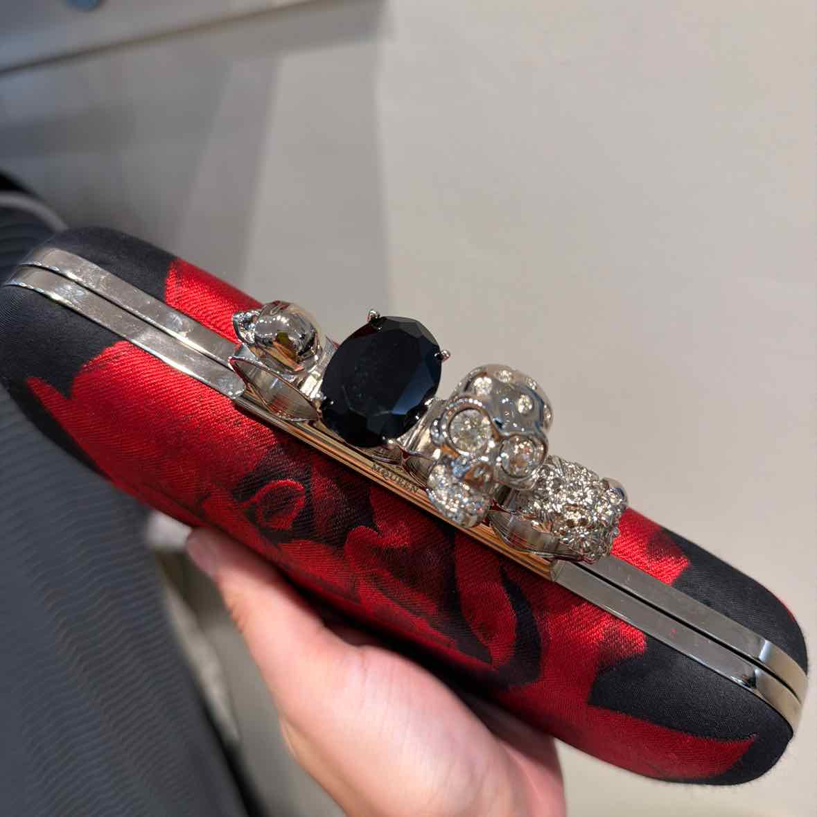 Alexander McQueen black and red Clutch