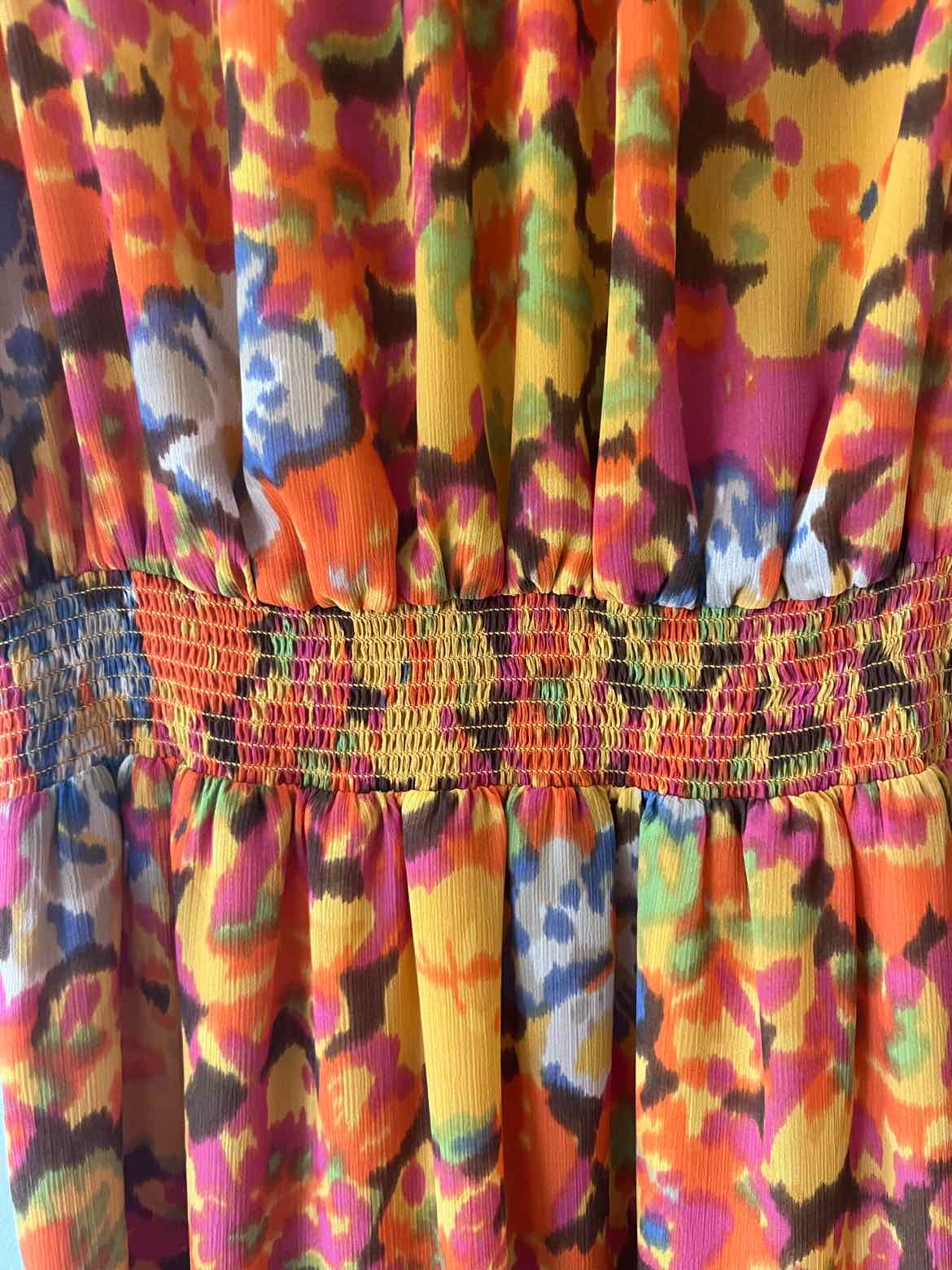 J Crew Orange Multi Size S Dress
