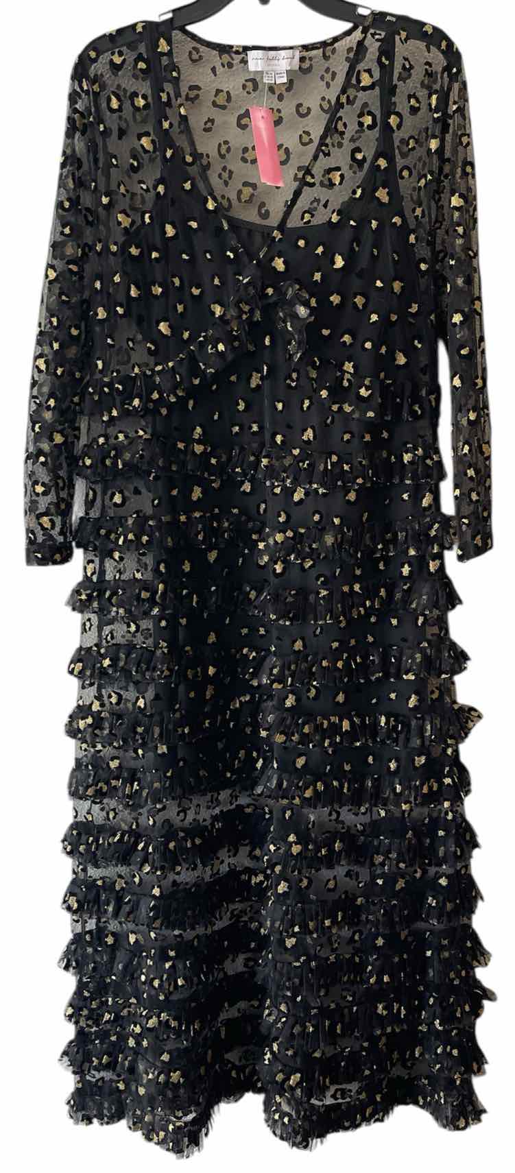 Never Fully Dressed Black and Gold Size 14 Dress