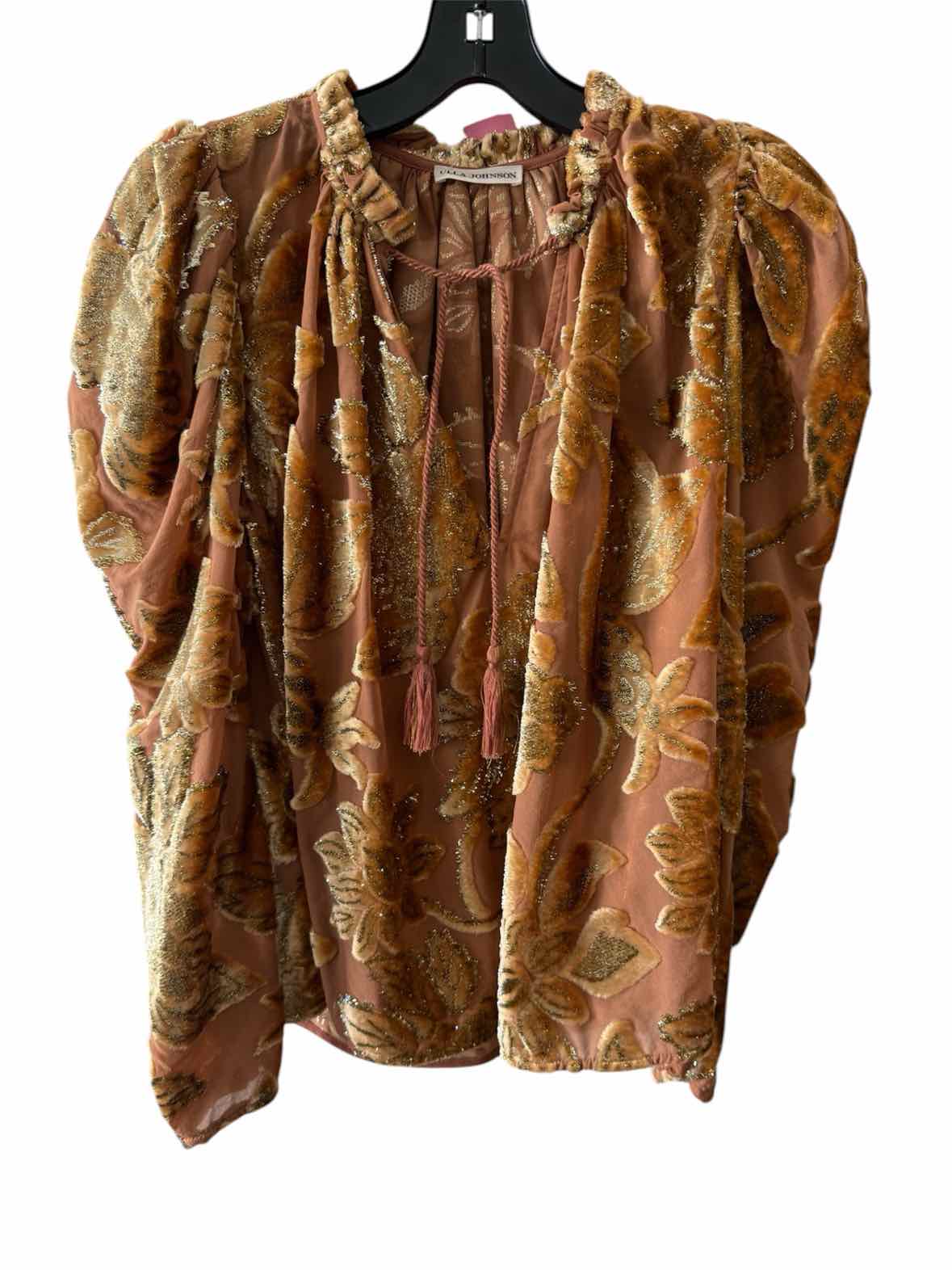 ULLA JOHNSON Gold and Bronze Size 0 Shirt