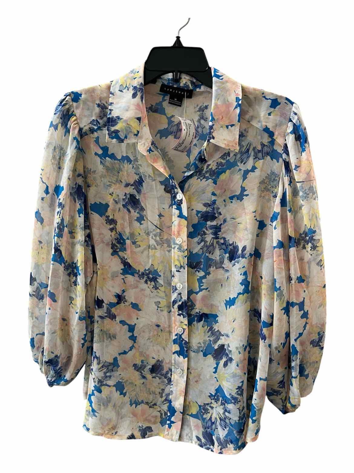 Sanctuary Blue Multi Size M Shirt