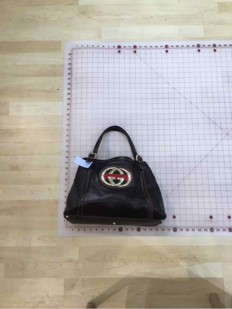 Gucci Britt Tote Dark Brown Handbag