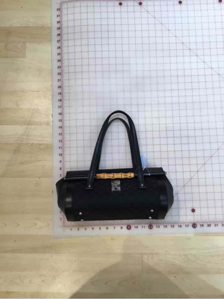 Gucci GG Canvas Bamboo Bullet Black Handbag