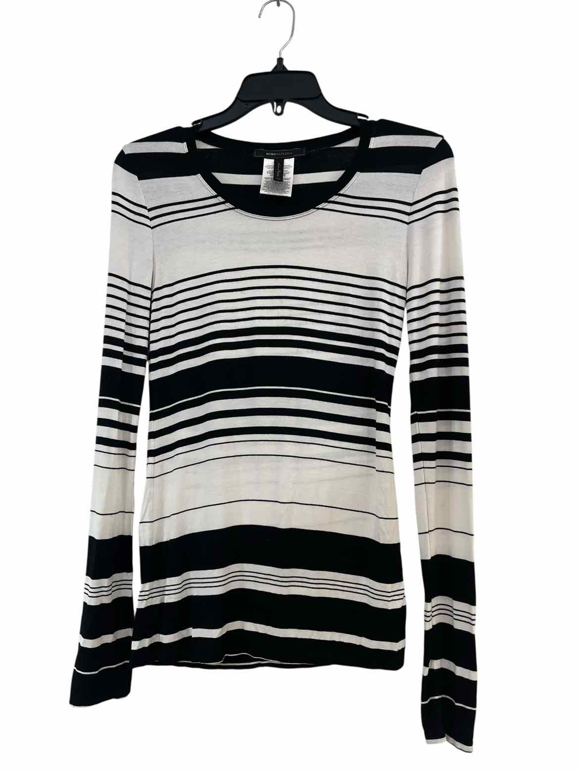 BCBG MAXAZRIA Black & White Size XXS Shirt