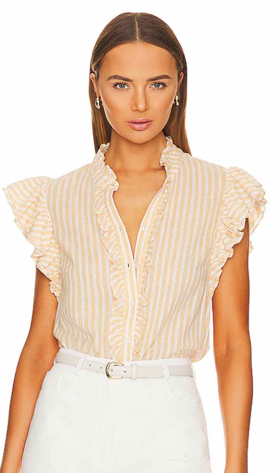 Veronica Beard Jeans Yellow Size M Shirt