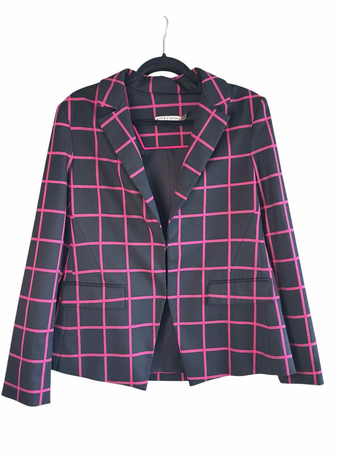 alice + olivia Black and Pink Size 14 Blazer
