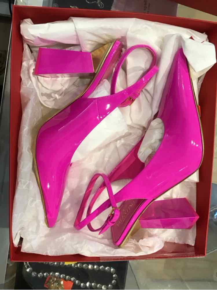 Valentino Pink and Gold Size 38.5 Shoes