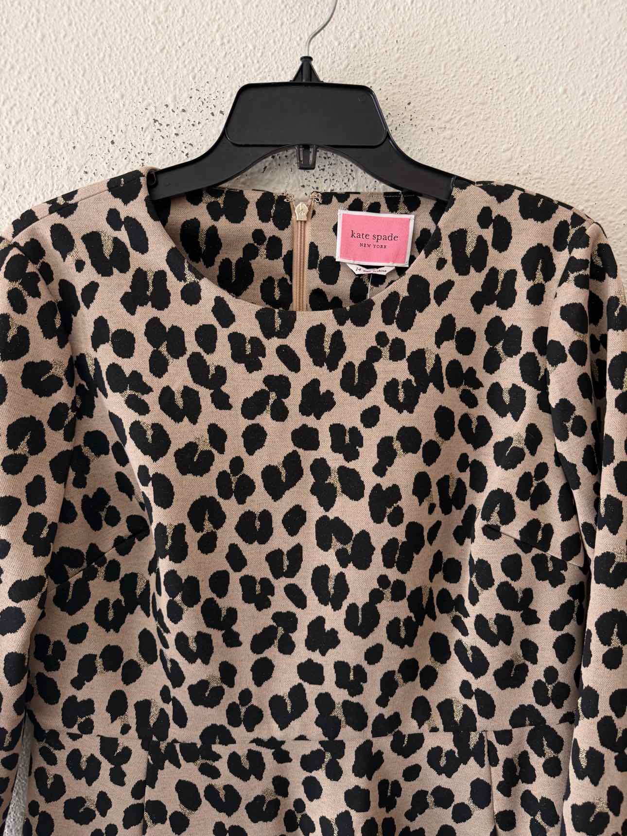 Kate Spade Beige & Black Multi Size 14 Dress