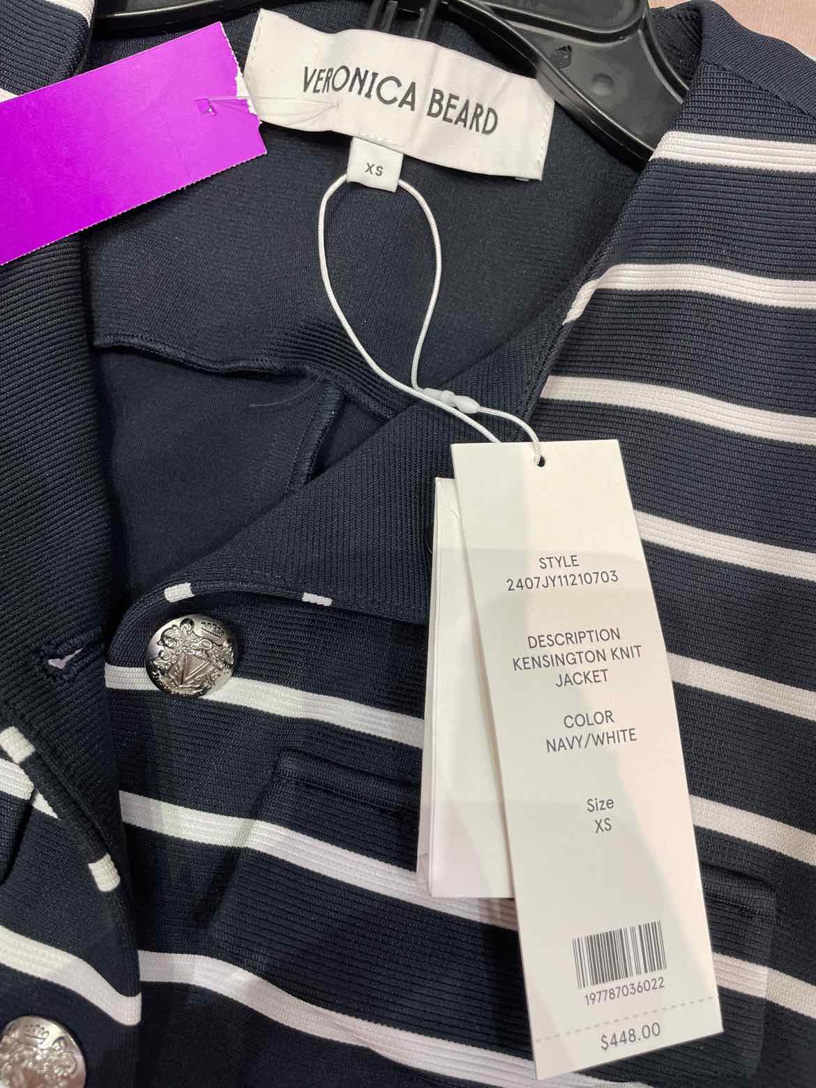 Veronica Beard Navy and White Size XS Jacket