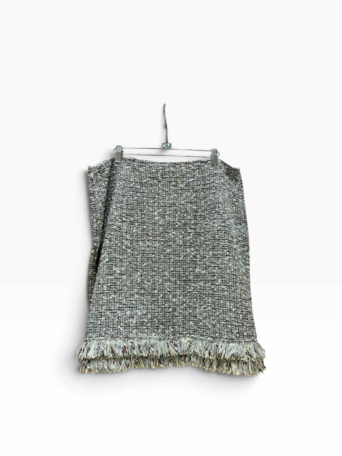 St. John Cream Multi Size 14 Skirt