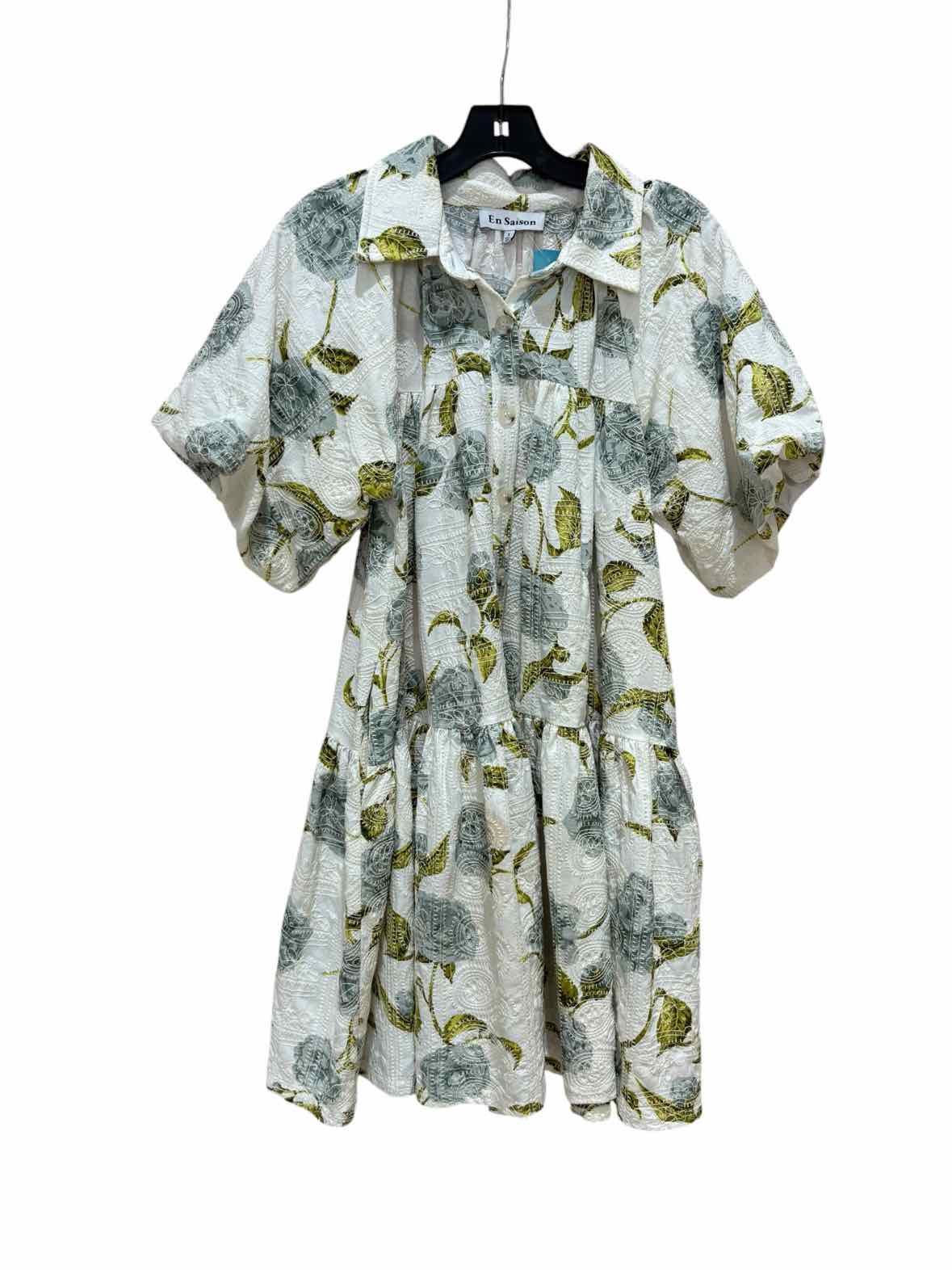 En Saison White/Blue/Green Size S Dress