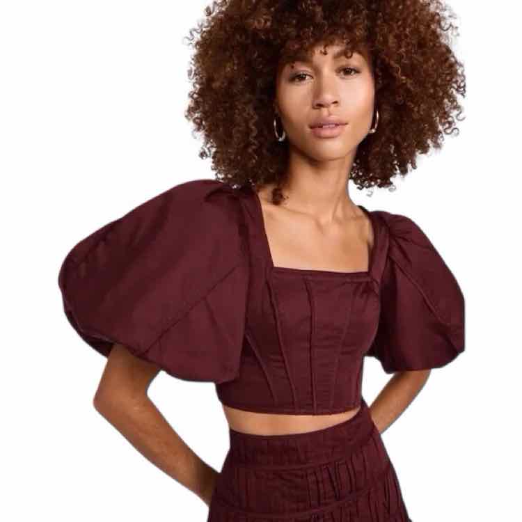 Aje. Burgandy Size AU10/US6 Shirt