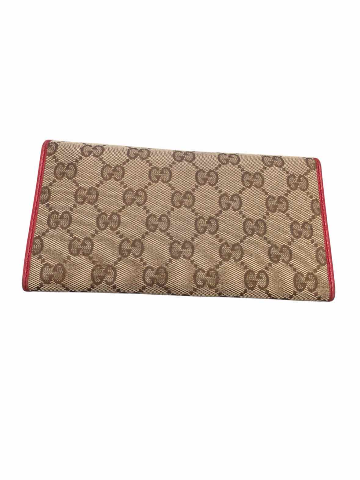 Gucci Beige and Red Wallet