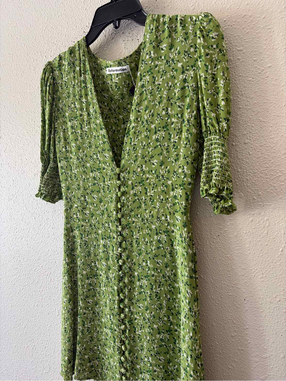 Reformation Green multi Size 8 Dress
