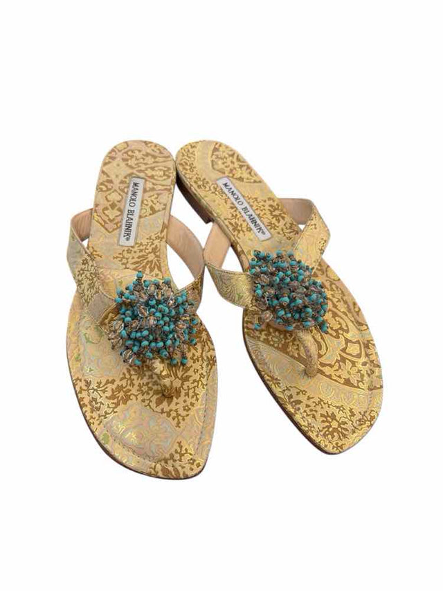 Manolo Blahnik Gold Size 40 Shoes