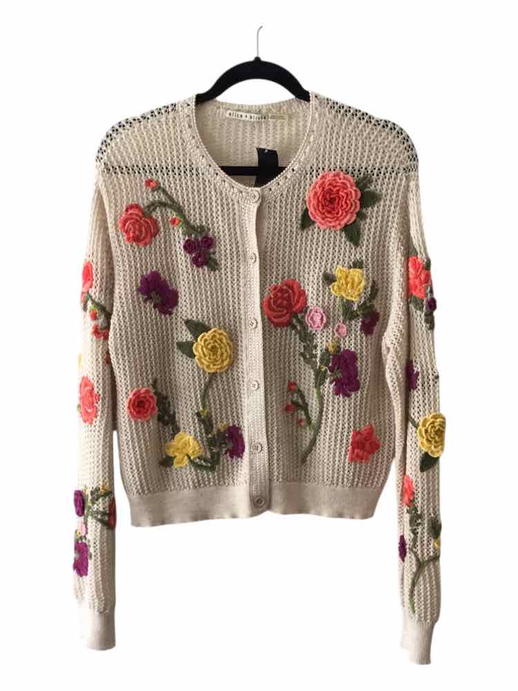 alice + olivia tan multi Size S Cardigan