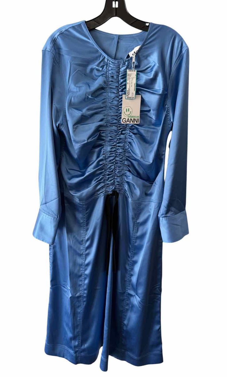 Ganni Blue and Black Size 42 Dress – Swap Boutique