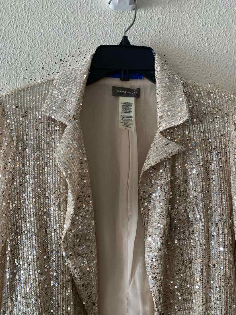 Sans Souci Cream and Silver Size S Blazer