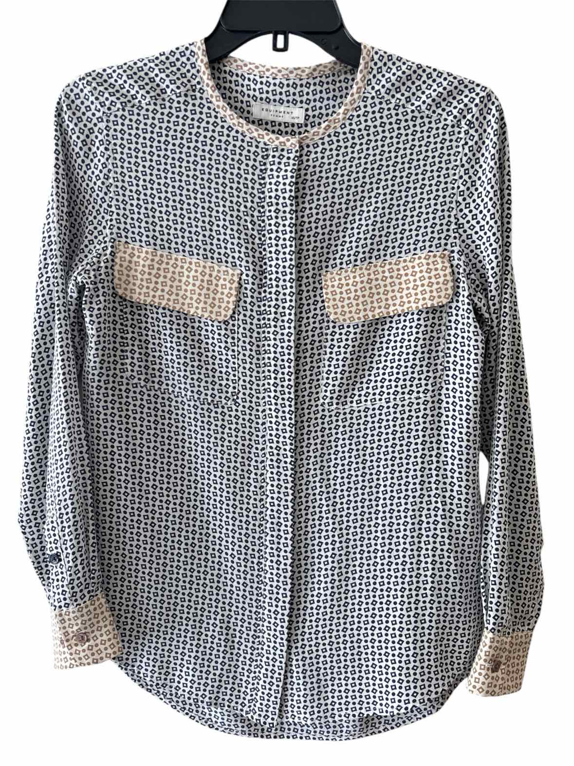 Equipment Femme White Multi Size XS Shirt