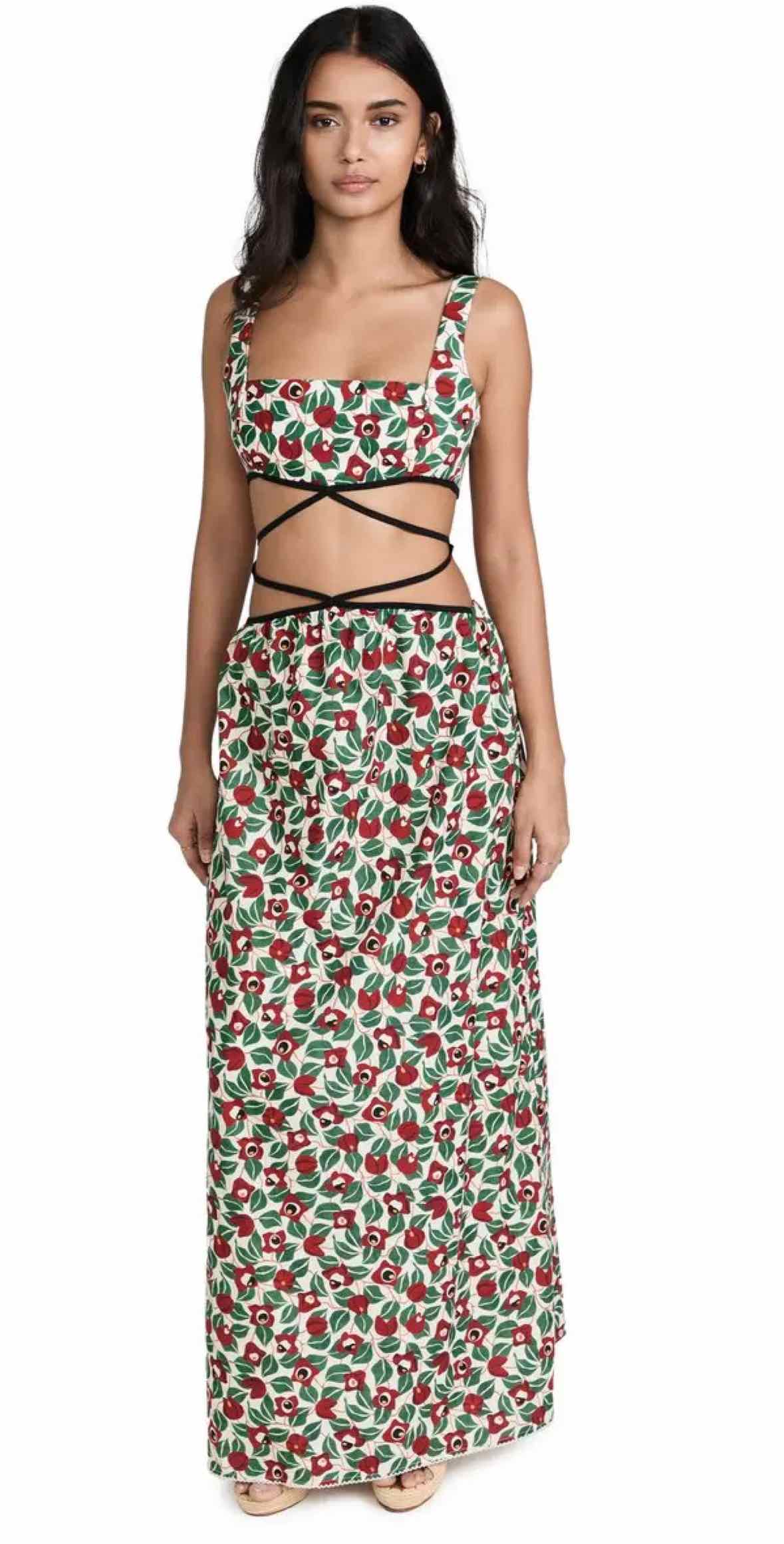 agua bendita Green and red Size M Dress