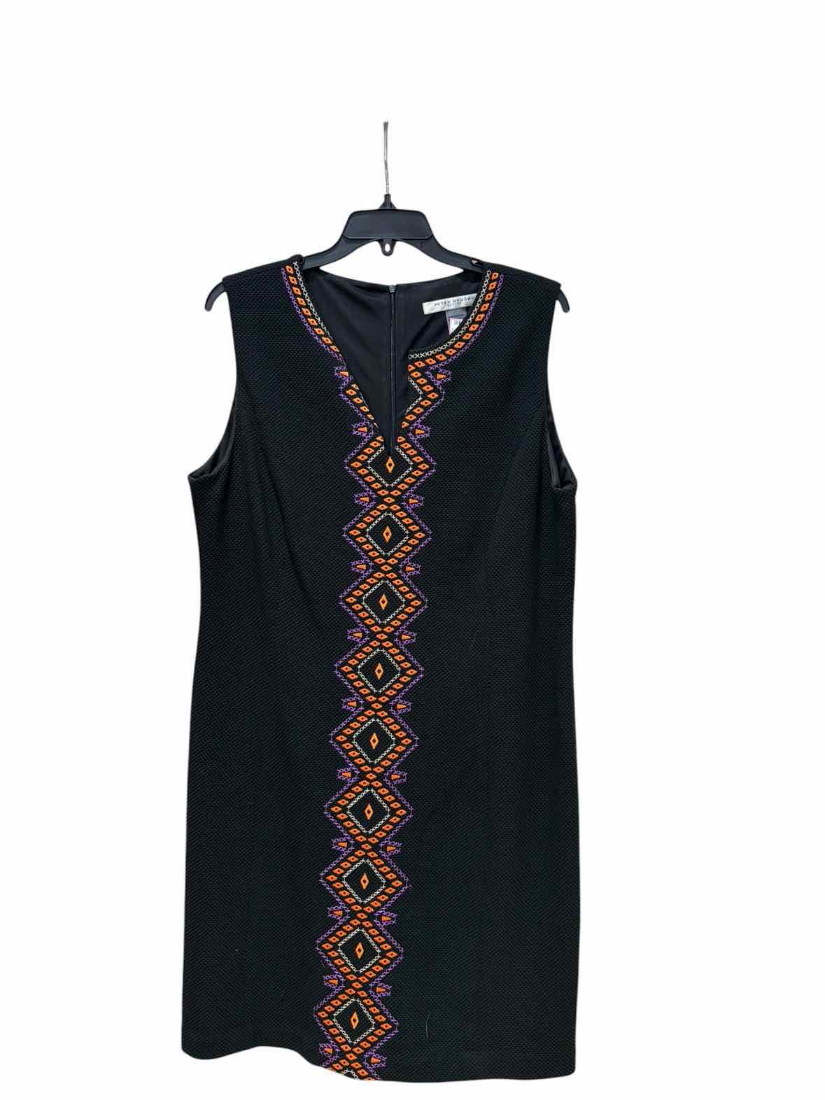 Peter Nygard Black Multi Size 14P Dress