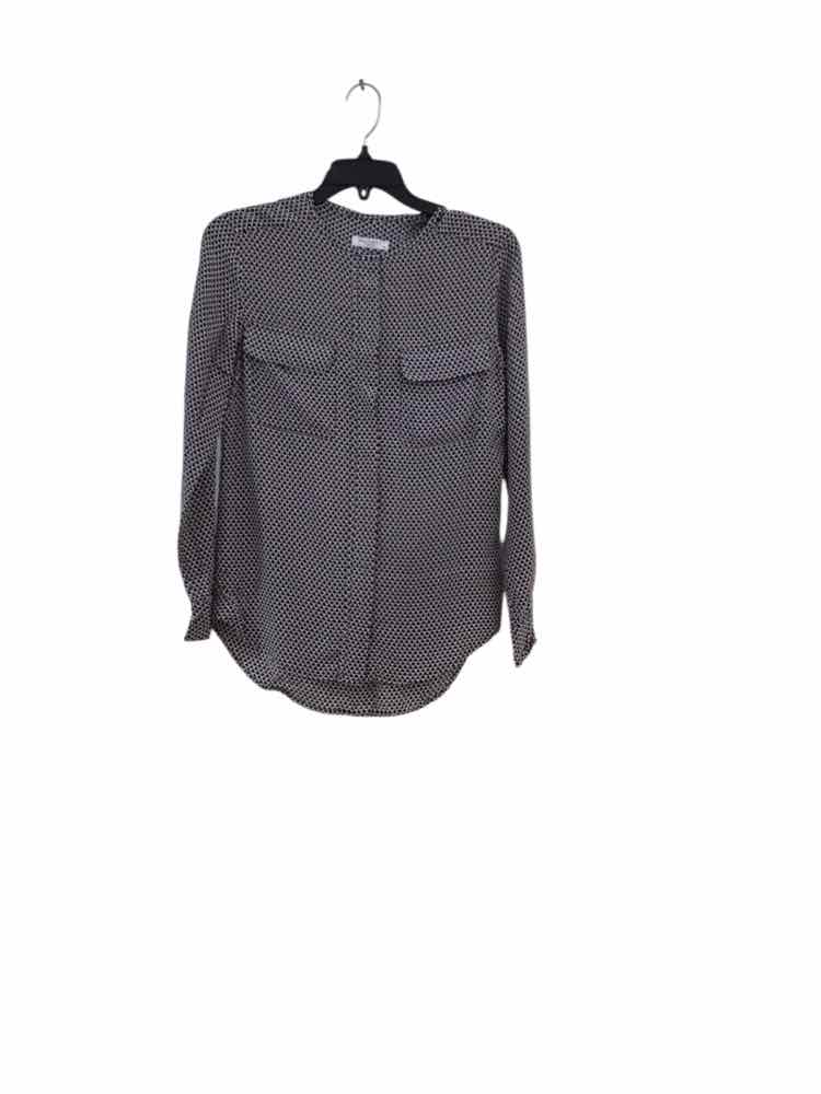 Equipment Black & White Size XS Shirt