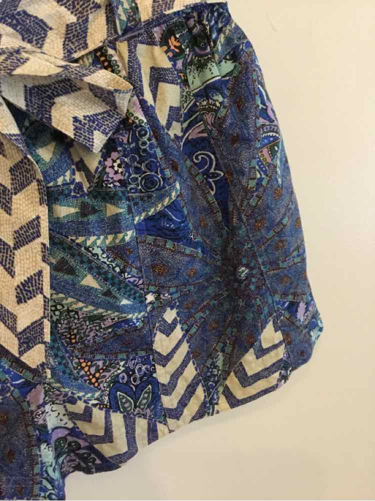 Marie Oliver Blue and Cream Size 2 Shorts