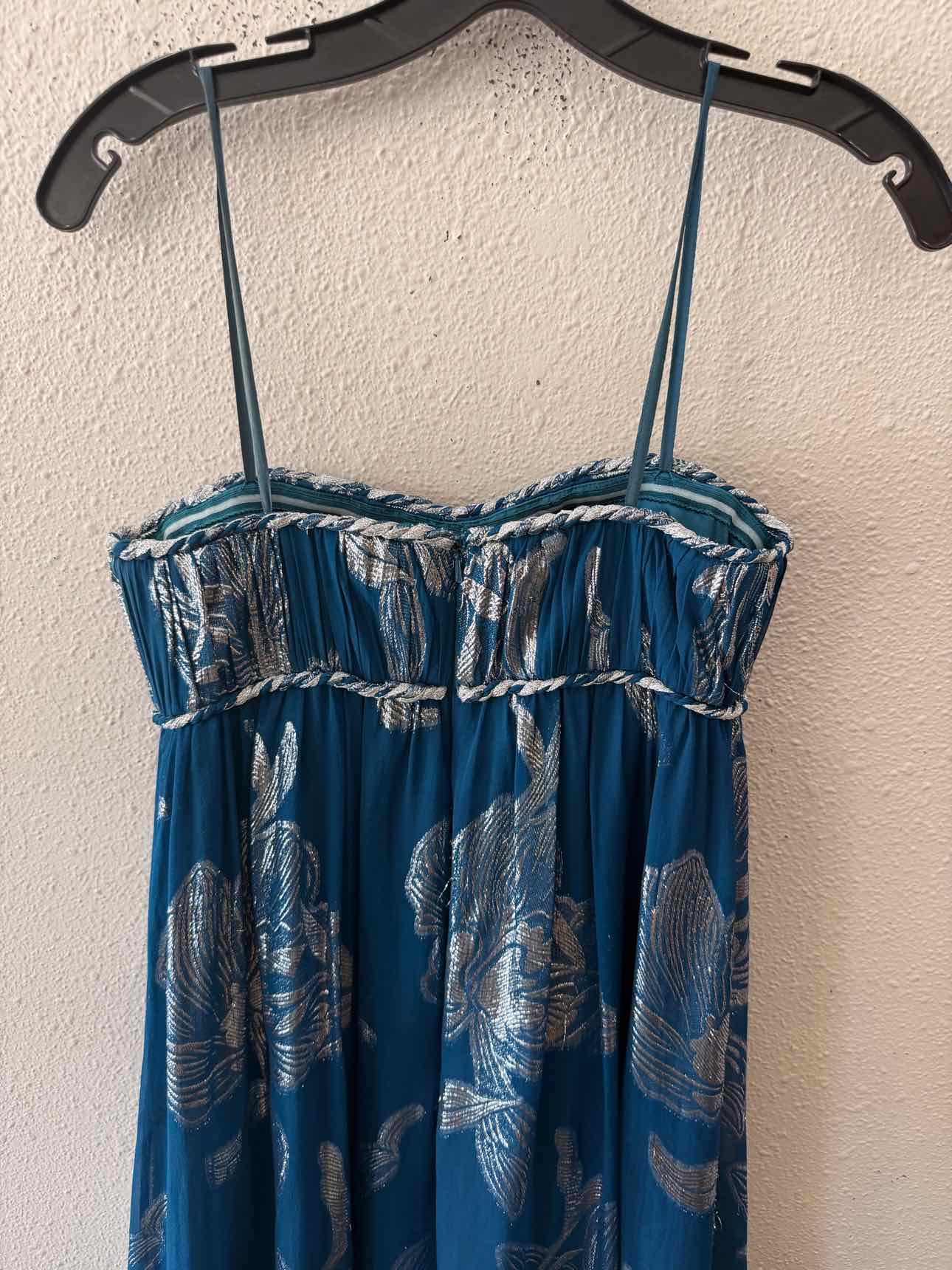 Aidan Mattox Teal and Silver Size 2 Gown/Evening Wear