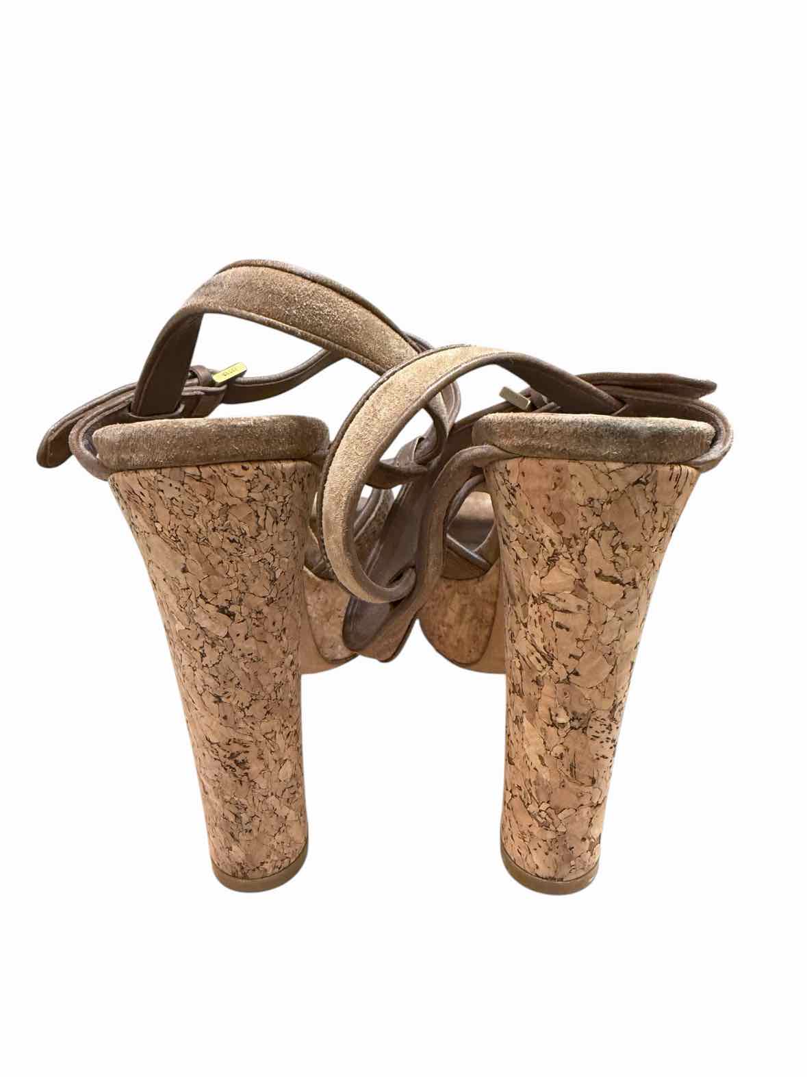 Gucci Brown & Cork Size 39 Heels