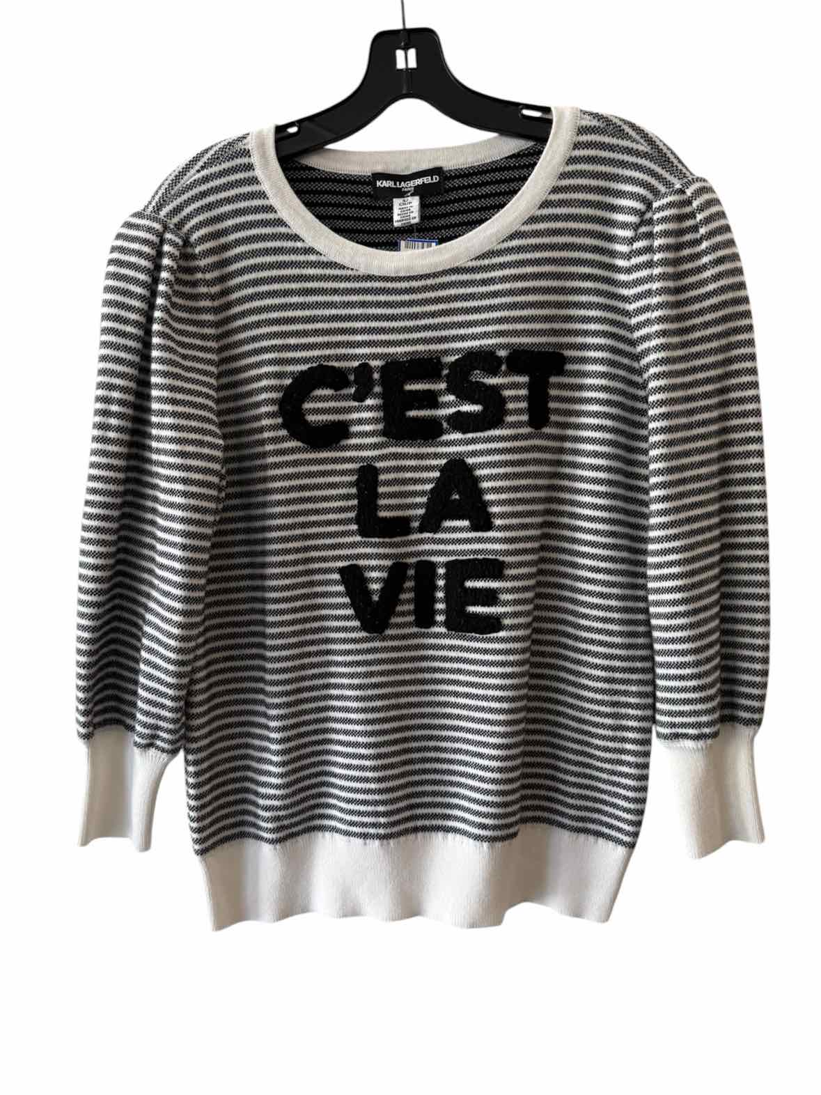 Karl Lagerfeld Black and white Size S Sweater