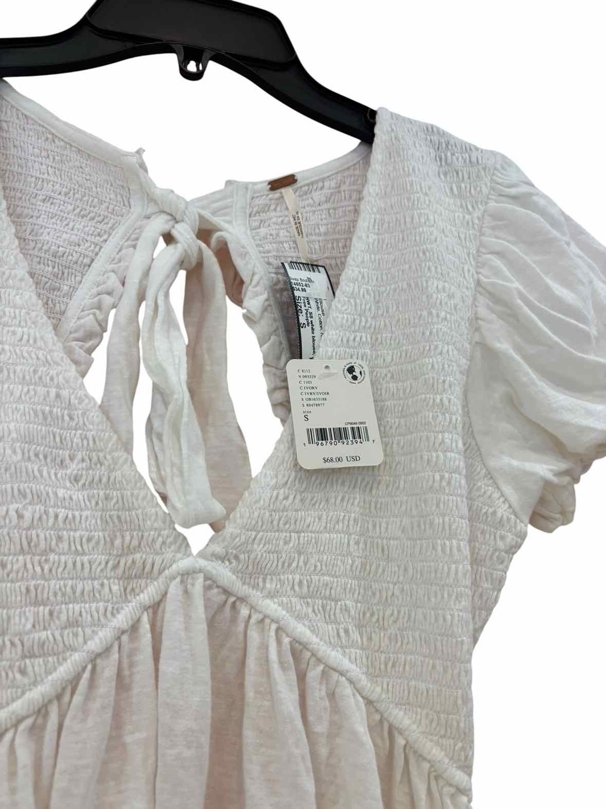 Free People White Size S Blouse
