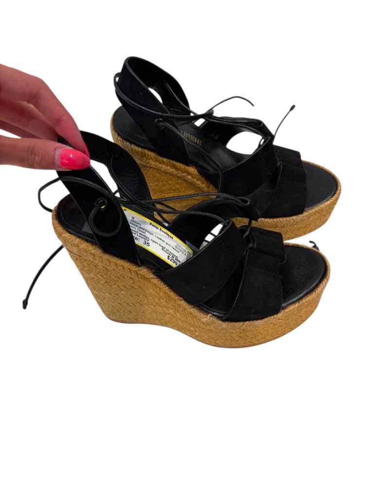 Saint Laurent black and beige Size 35 Shoes