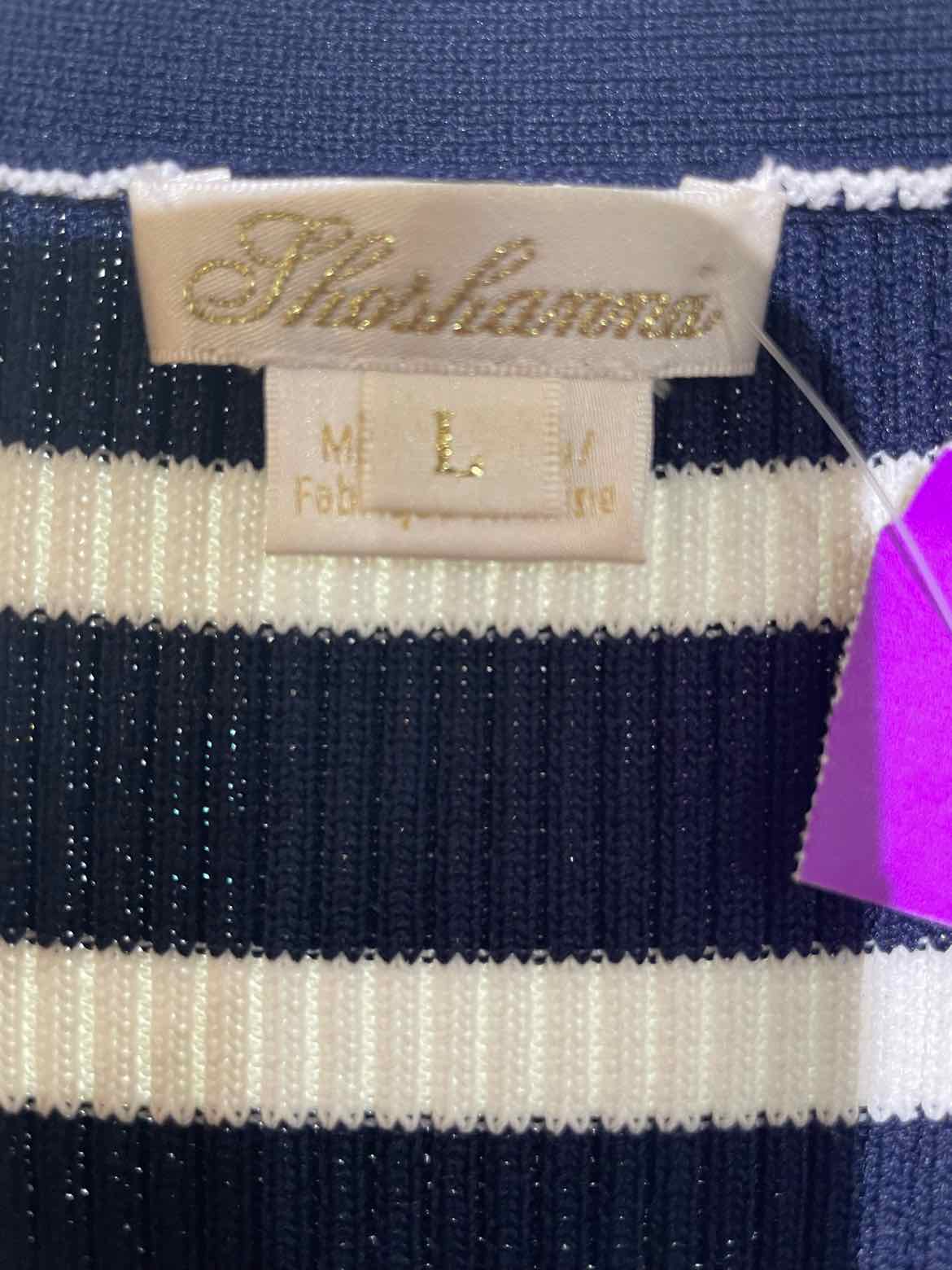 Shoshanna Navy and White Size L Dress