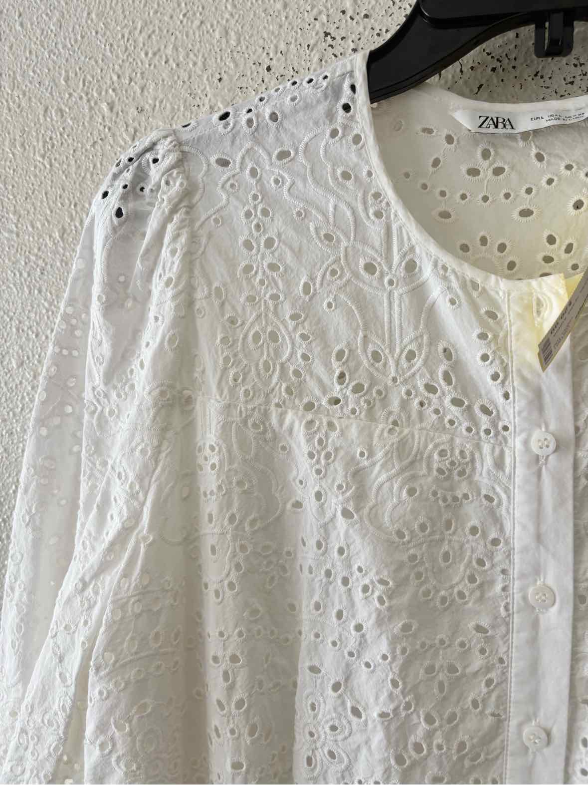 Zara White Size L Tunic