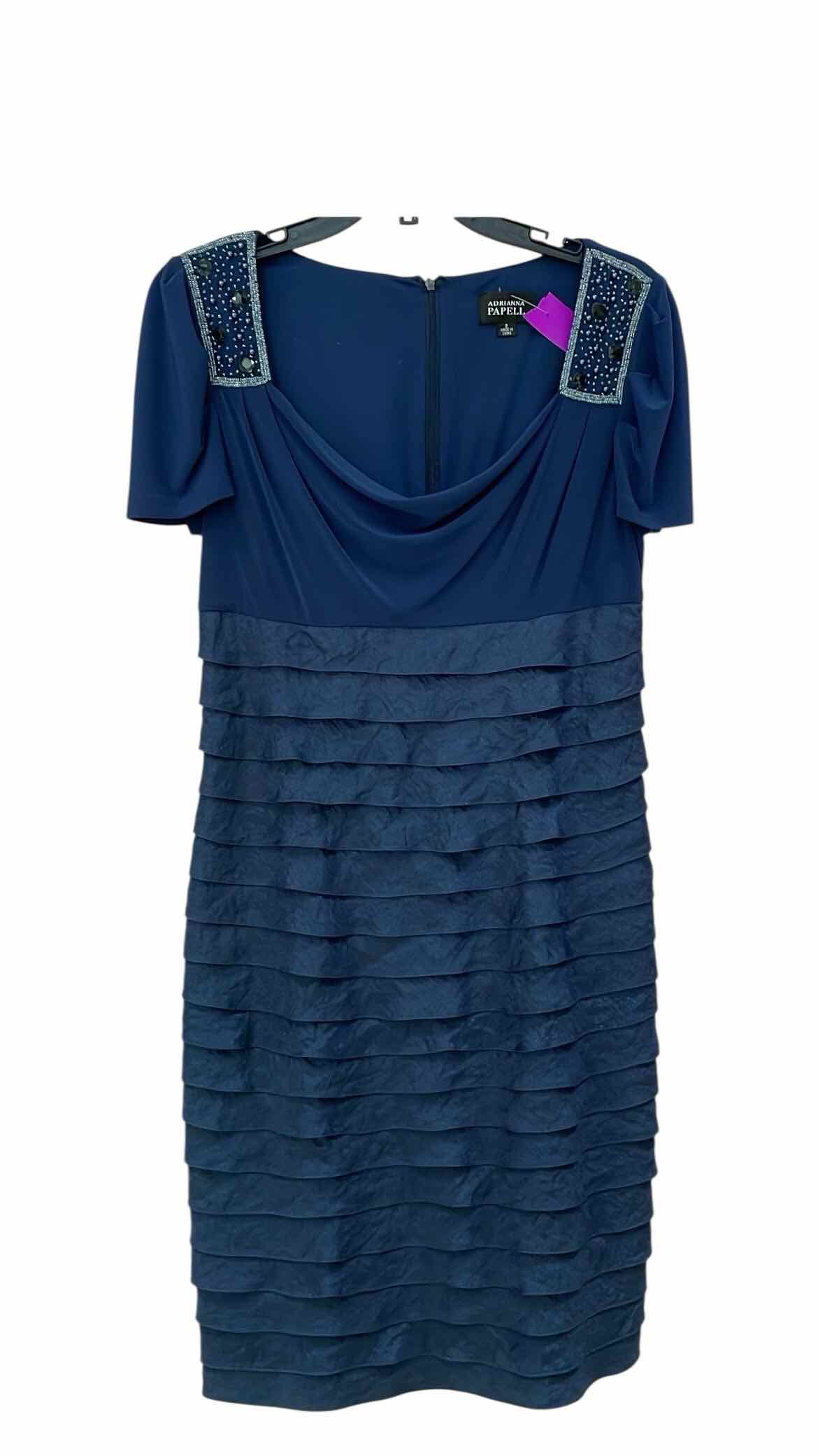 Adrianna Papell Navy Size 8 Dress