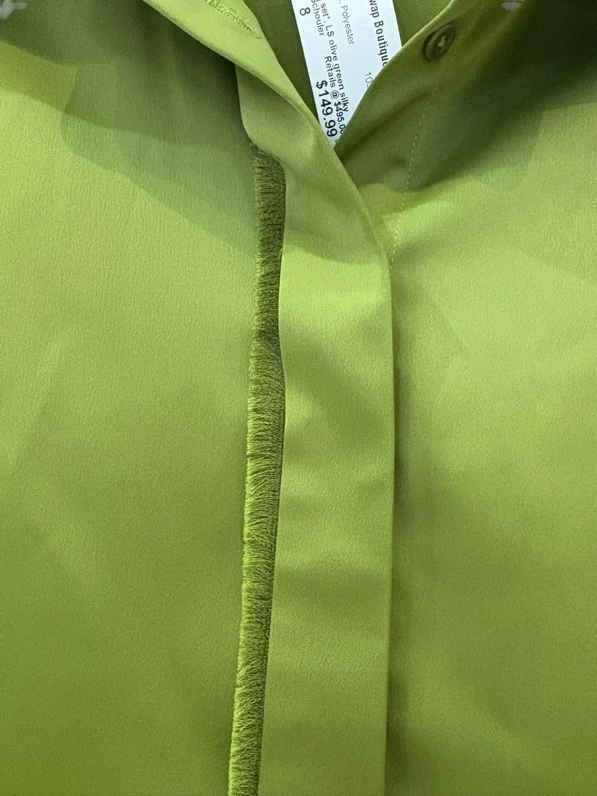 Proenza Schouler Olive Green Size 8 Shirt