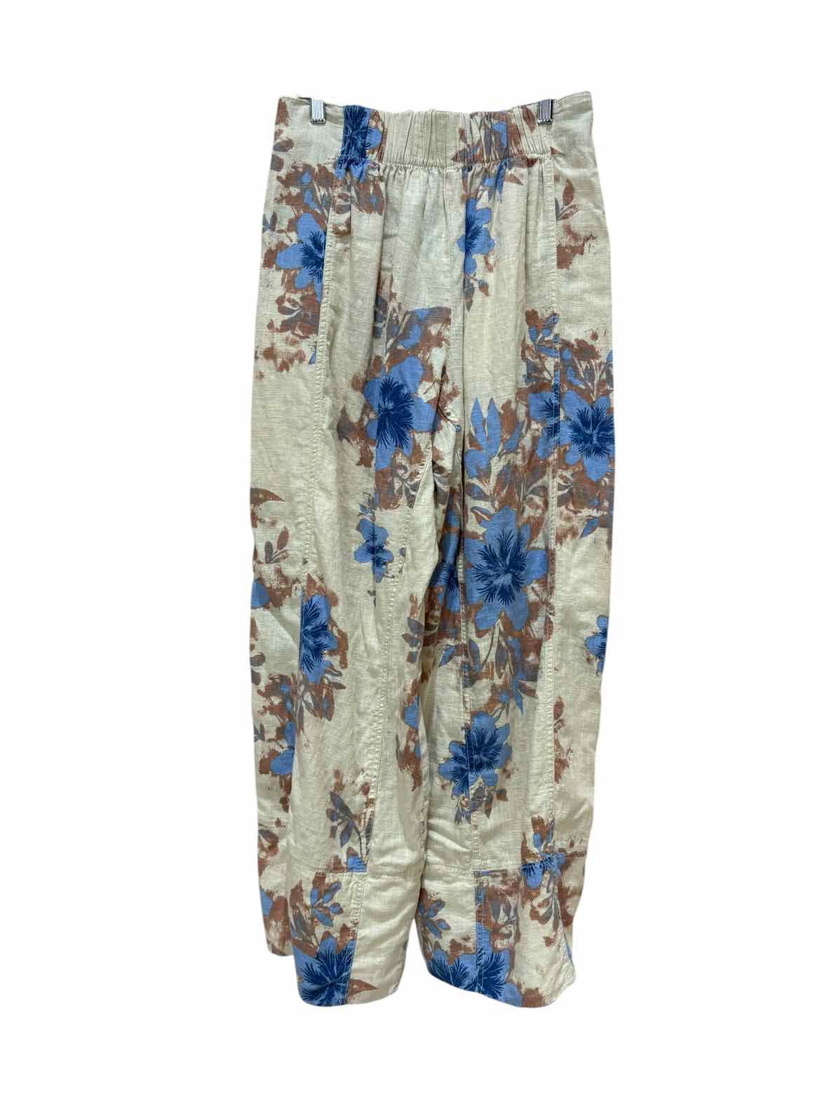 Free People Beige and Blue Size S Pants