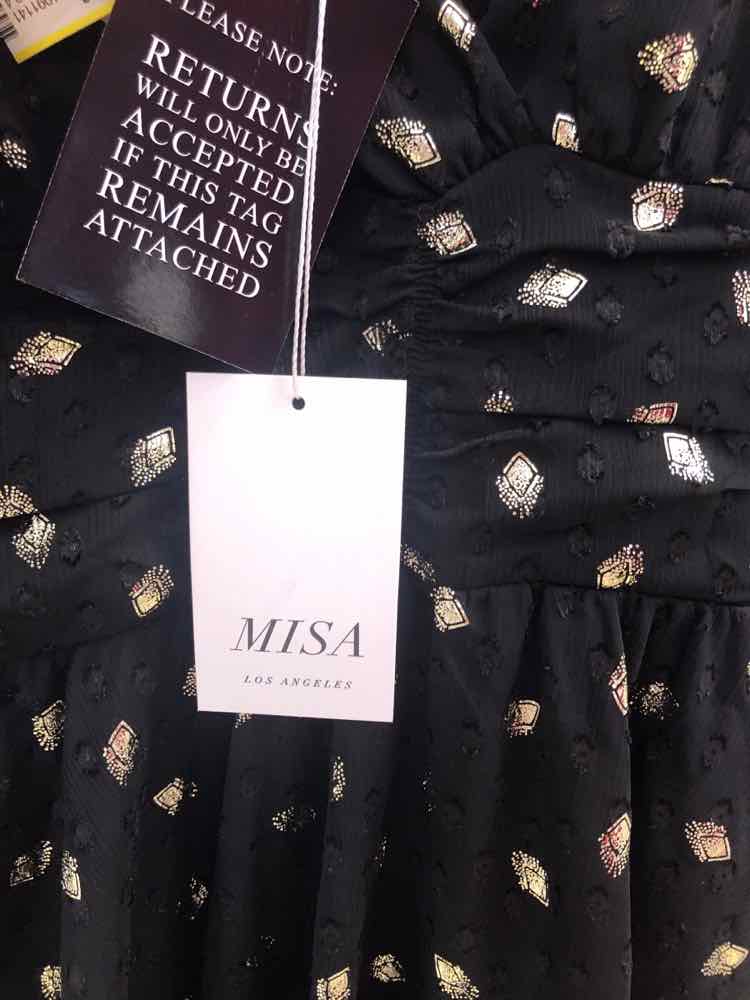Misa Black and Gold Size XS Dress