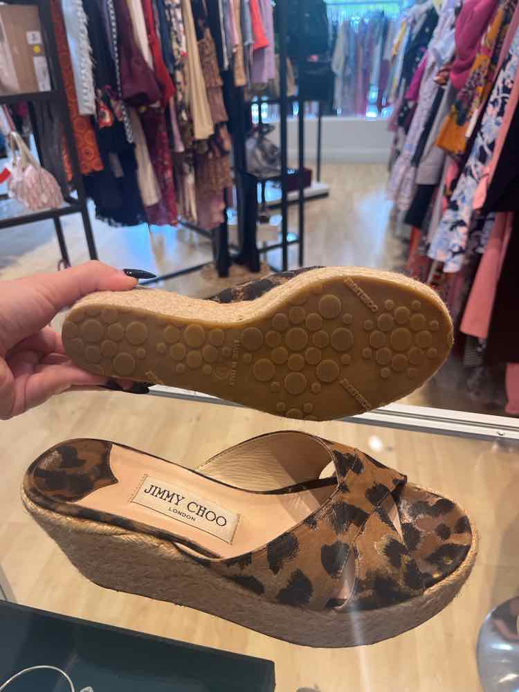 Jimmy Choo beige and leopard print Size 37 Shoes