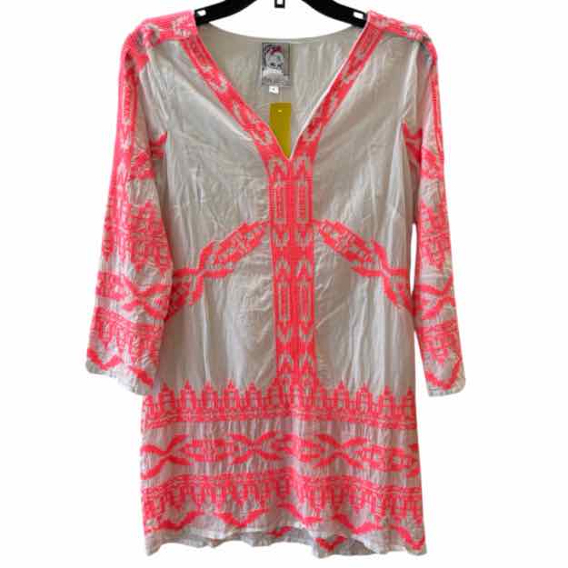 Yoana Baraschi white and neon pink Size S Coverup