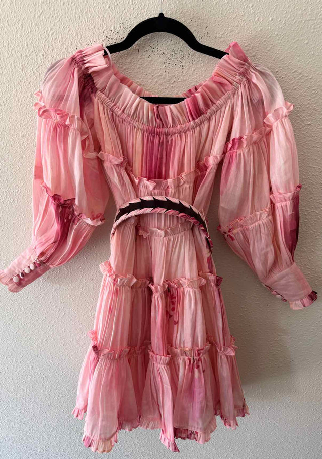 Leo Lin Pink Multi Size 6 Dress