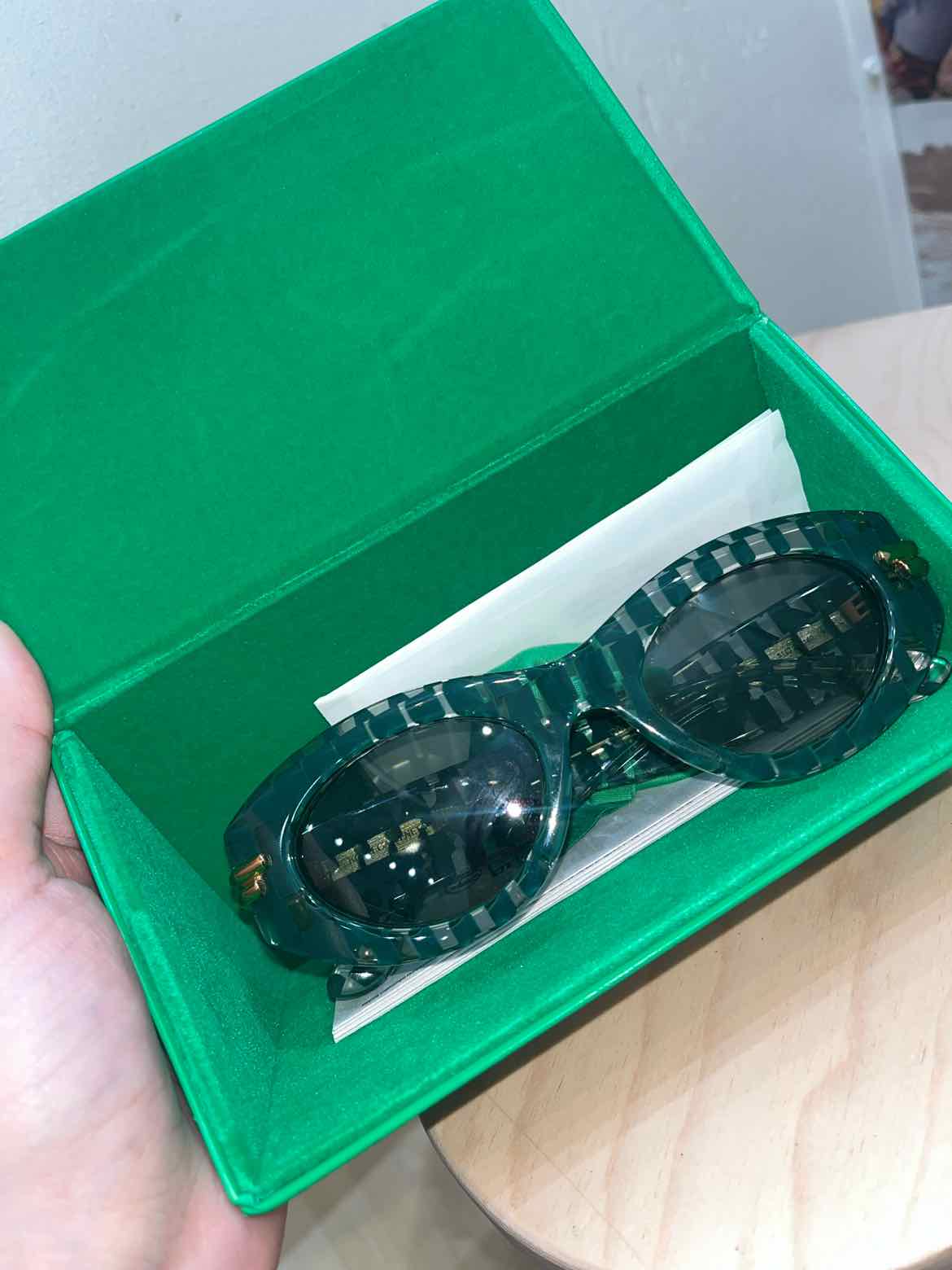 Bottega Veneta Sea Green Sunglasses