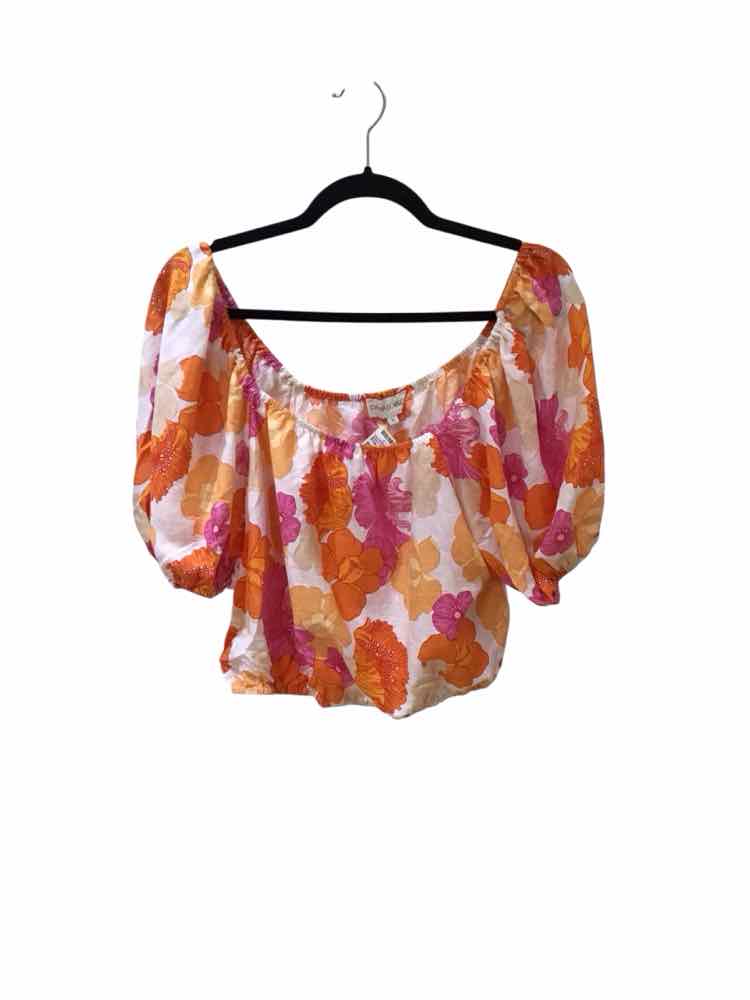 Cynthia Rowley Pink and Orange Size M Shirt